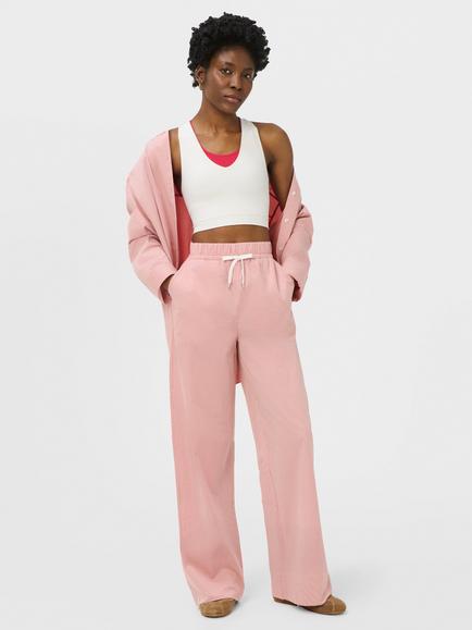 Sweaty Betty Summer Stripe Wide Leg Trousers, Pink