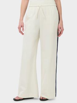 Sweaty Betty Summer City Side Stripe Wide Leg Trousers, White, White