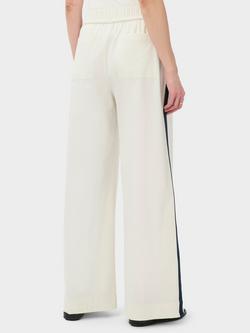 Sweaty Betty Summer City Side Stripe Wide Leg Trousers, White - view 2, White