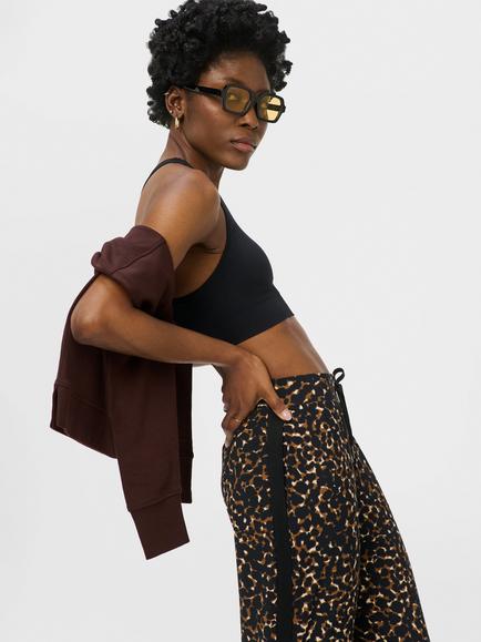 Sweaty Betty Explorer Side Stripe Trousers, Brown Print - view 2, Brown Print