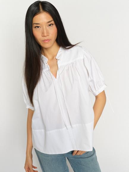 MOS MOSH Tarima Short Sleeve Blouse, White, White