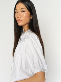 MOS MOSH Tarima Short Sleeve Blouse, White - view 2, White