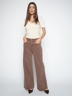 MOS MOSH Dara Shadow Wide Leg Jeans, Coffee Quartz, Coffee Quartz