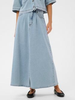KAFFE Minna Denim Skirt, Light Blue Wash, Light Blue Wash