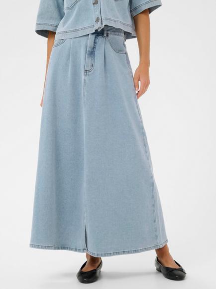 KAFFE Minna Denim Skirt, Light Blue Wash, Light Blue Wash
