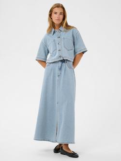 KAFFE Minna Denim Skirt, Light Blue Wash - view 2, Light Blue Wash