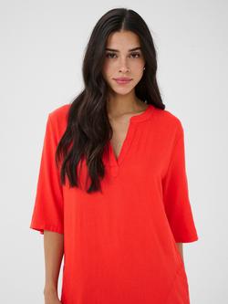 KAFFE Milia 3/4 Sleeve Kaftan - view 2, Poppy Red