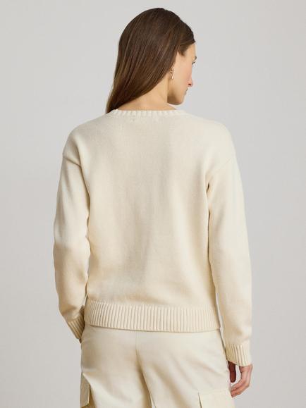 Lauren Ralph Lauren Relaxed Fit Vizsla Jumper, Mascarpone Cream - view 2, Mas Cream Mul