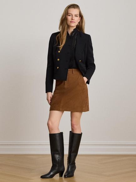 Lauren Ralph Lauren Double Breasted Button Front Blazer, Black, Black