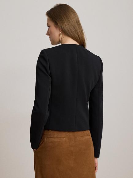 Lauren Ralph Lauren Double Breasted Button Front Blazer, Black - view 2, Black