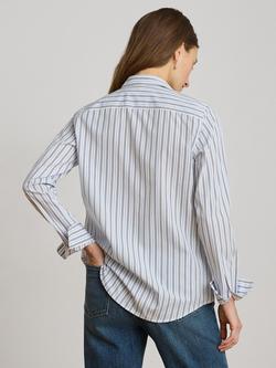 Lauren Ralph Lauren Striped Cotton Shirt, Blue/Multi - view 2, Blue Multi