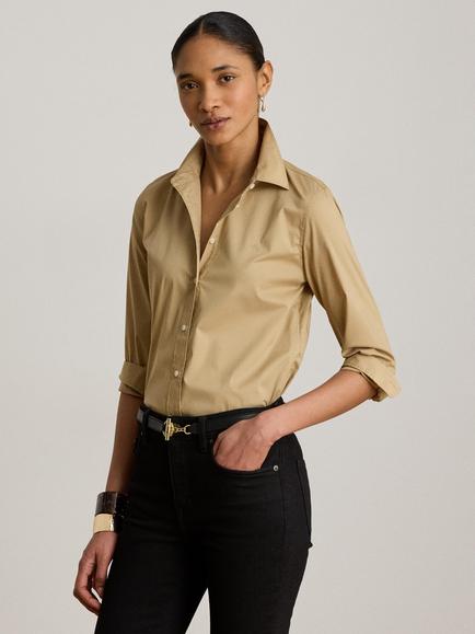Lauren Ralph Lauren Stretch Cotton Blend Shirt, Birch Tan, Birch Tan