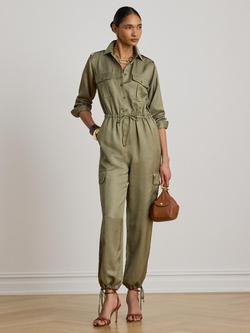 Lauren Ralph Lauren Cargo Jumpsuit, Light Agave, Light Agave