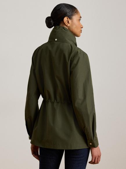 Lauren Ralph Lauren High Neck Removable Hood Parka Jacket, Litchfield Loden - view 2, Litchfield Loden
