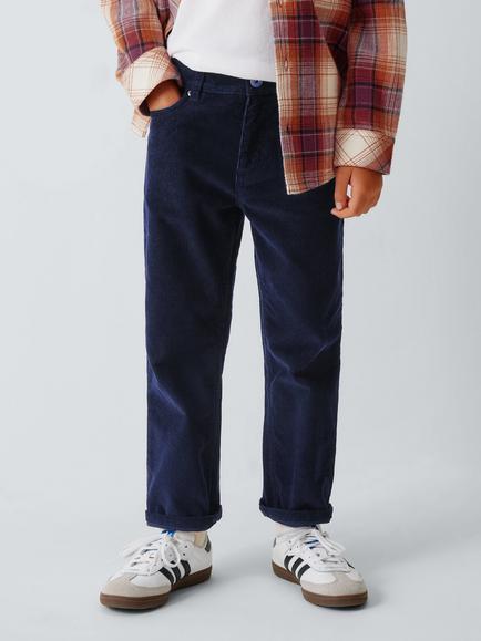 John Lewis Kids' Corduroy Trousers, Navy, Navy