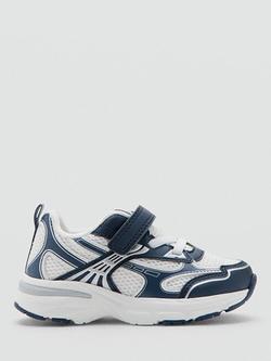 Mango Kids' Mesh Riptape Trainers, Cream, Cream