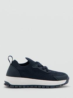 Mango Kids' Lace-Up Trainers, Blue, Blue