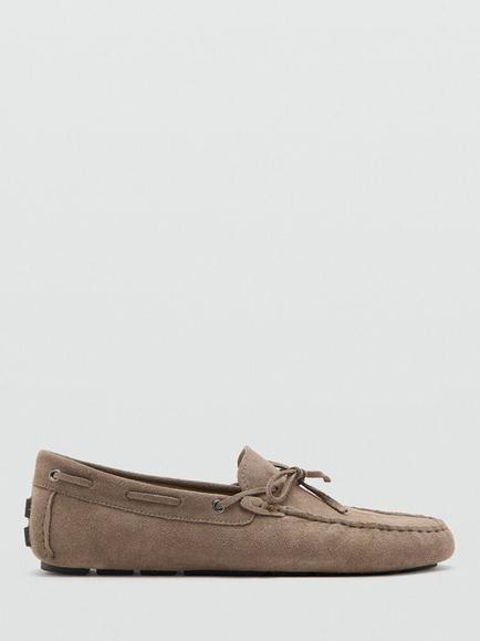 Mango Suede Loafers, Sand, Sand