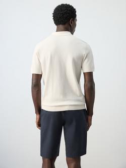 Mango Fine Knit Polo Shirt, Ivory - view 2, Ivory