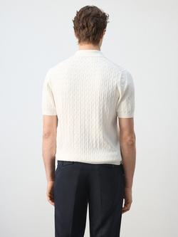 Mango Cotton Regular Fit Short Sleeve Knit Polo Shirt - view 2, Off White