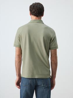 Mango Short Sleeve Cotton Polo Shirt, Mint - view 2, Mint