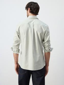 Mango Regular Fit Long Sleeve Button Down Collar Cotton Shirt, Pastel Green - view 2, Pastel Green