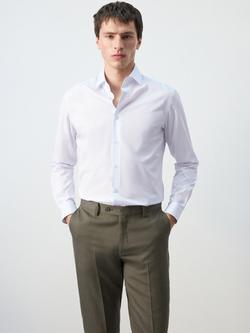 Mango Cotton Slim Fit Shirt, White, White