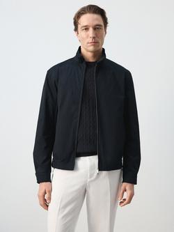 Mango Essentials Water Repellent Bomber Jacket, Navy, Navy