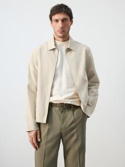 Mango Harrington Jacket, Beige, Beige