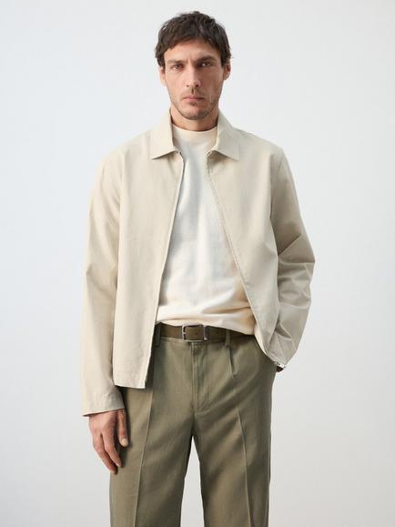 Mango Harrington Jacket, Beige, Beige