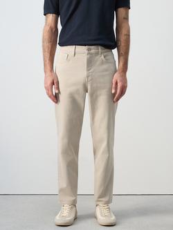 Mango Slim Tapered Cropped Jeans, Sand, Sand