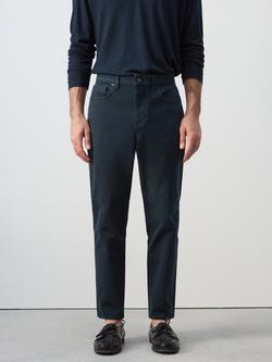 Mango Slim Tapered Fit Cropped Jeans, Navy