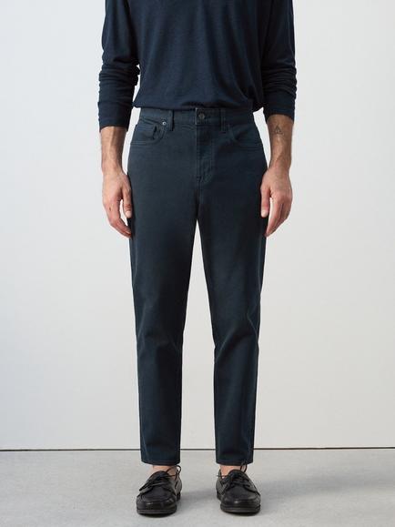 Mango Slim Tapered Fit Cropped Jeans, Navy