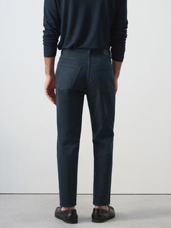 Mango Slim Tapered Fit Cropped Jeans - view 2, Navy