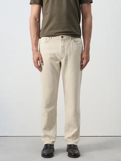 Mango Mid Rise Jeans, Stone, Stone