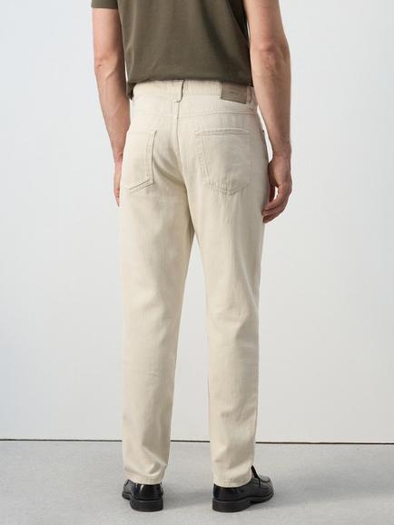 Mango Mid Rise Jeans, Stone - view 2, Stone