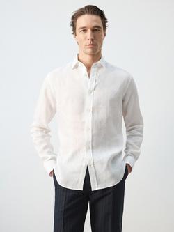 Mango Linen Shirt, White