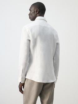 Mango Linen Slim Fit Shirt - view 2, White