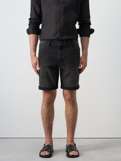 Mango Denim Shorts, Black, Black