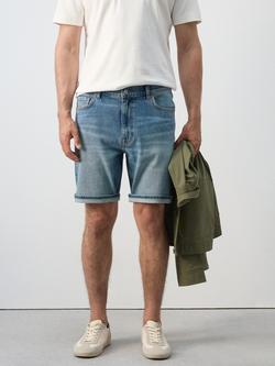 Mango Men's Shorts, Blue, Blue