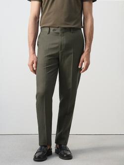Mango Lyocell Linen Blend Trousers, Khaki, Khaki