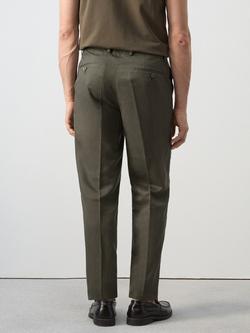 Mango Lyocell Linen Blend Trousers, Khaki - view 2, Khaki