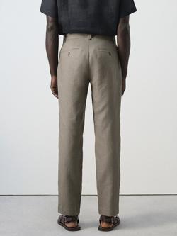 Mango Slim Fit Trousers, Mink - view 2, Mink