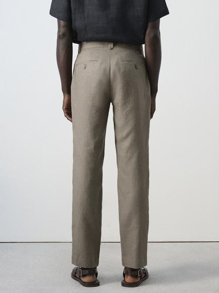 Mango Slim Fit Trousers, Mink - view 2, Mink