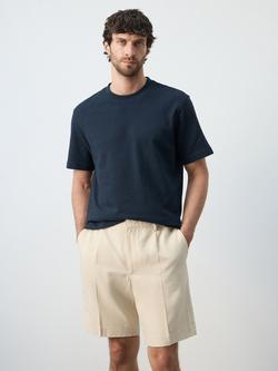 Mango Gari Regular Fit Cotton T-Shirt, Navy, Navy