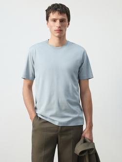 Mango Regular Fit T-Shirt, Aqua
