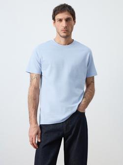 Mango Slim Fit T-Shirt, Sky Blue