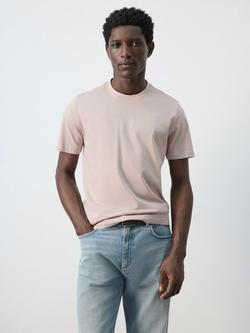 Mango Slim Fit T-Shirt, Pastel Pink