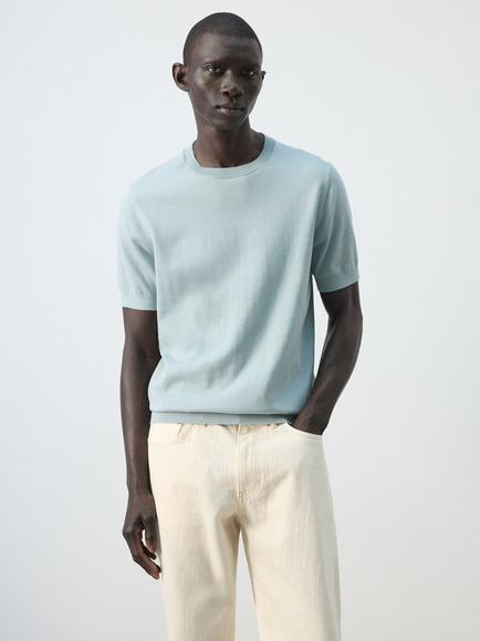 Mango Cotton T-Shirt, Aqua, Aqua