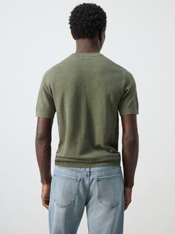 Mango Men's Fine Knit T-Shirt - view 2, Moss